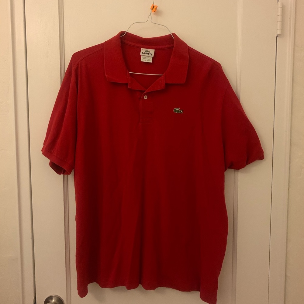 Red Lacoste Polo Size 9